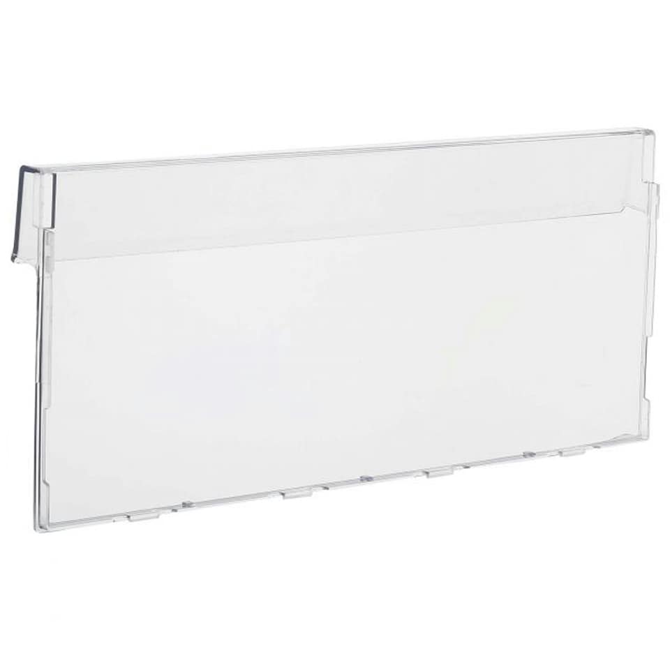image 1 of Beko Freezer Drawer Front Basket Handle Cover 445mm x 190mm Clear