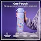 image 3 of Leak Proof Slim Water Bottle, Vacuum Insulated, 500ml (17oz) | Purple | Delicate Floral | One Size