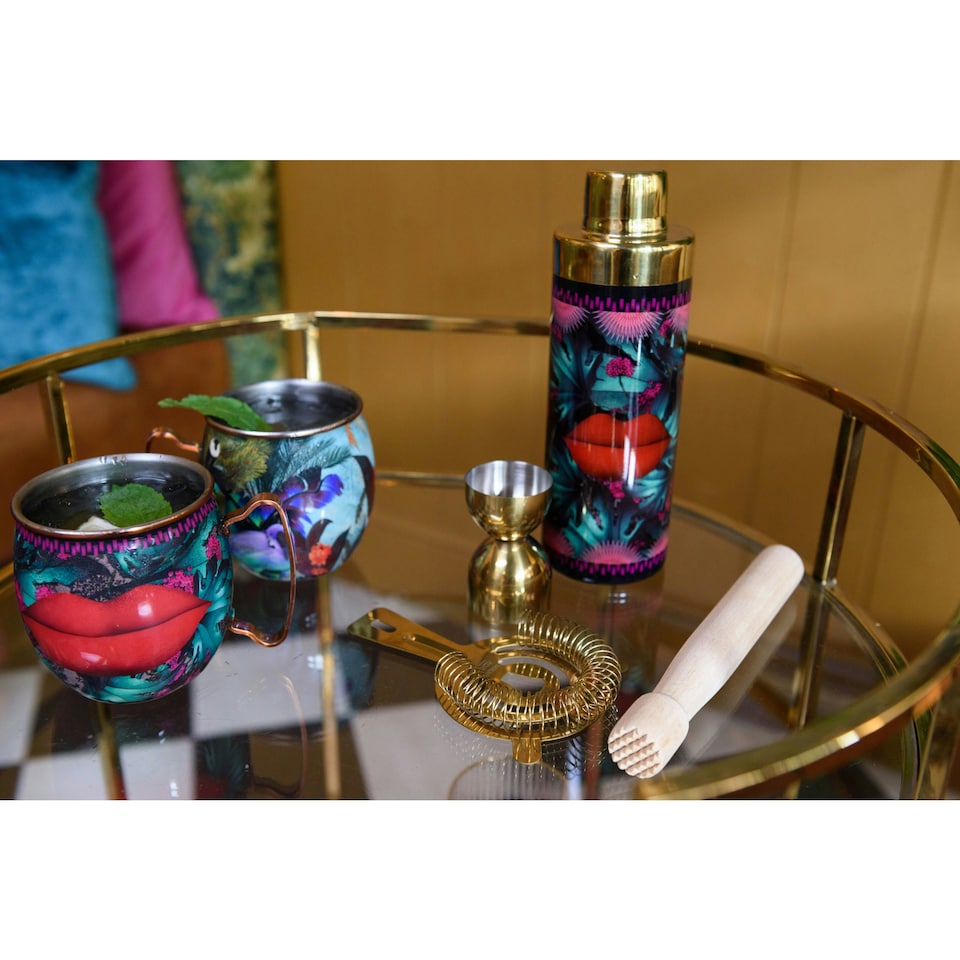 image 1 of Mikasa x Sarah Arnett Stainless Steel Moscow Mule Mug, 450ml, Flamingo | Multi