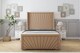 image 1 of Sloomy Rutherford Latte Dumfries Bed Frame With Mattress With 50"  Upholstered Wingback Headboard 6' Super King