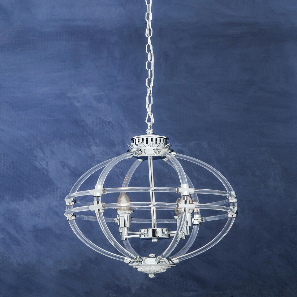 image 1 of Interiors by Premier Pendant Light In Clear Acrylic And Chrome Finish