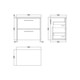 image 2 of Balterley Winshill Contemporary 2 Drawer Wall Hung Vanity Unit with Laminate Worktop, Woodgrain Dark Grey, 600mm
