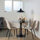 image 4 of Malta Ceramic Round Dining Table in Black 90x75cm