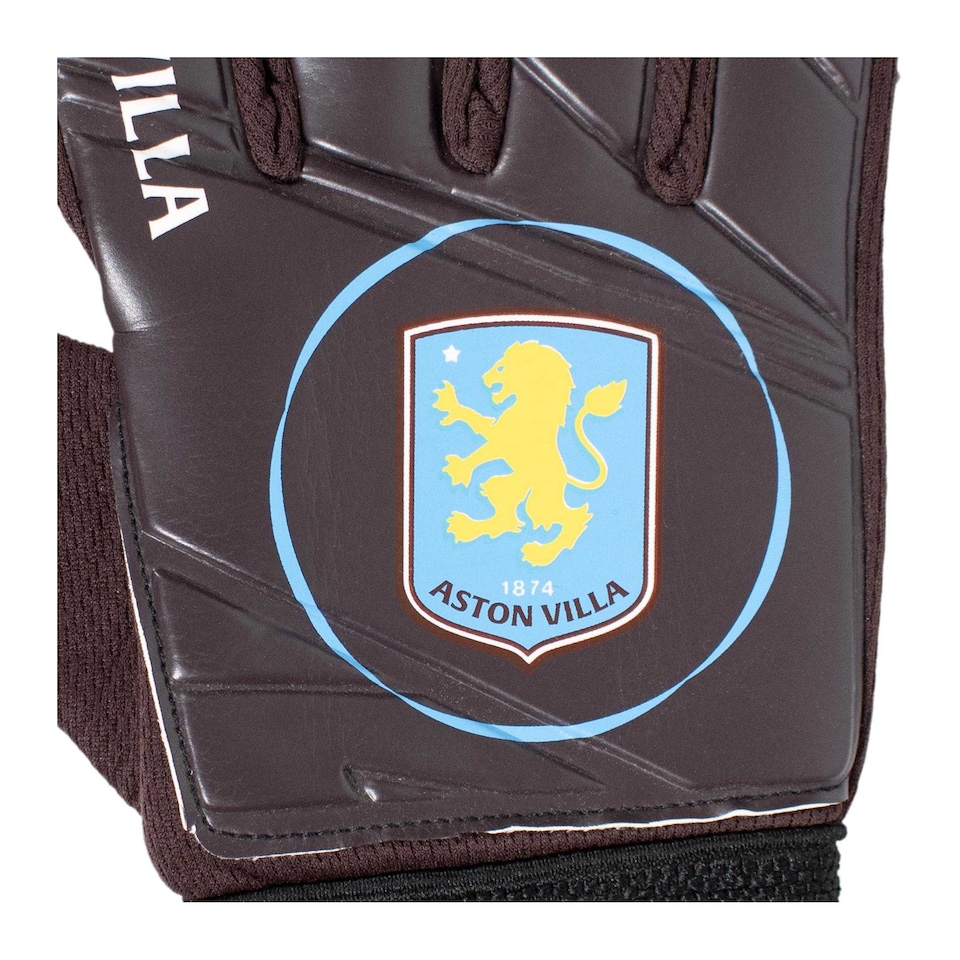 image 1 of Aston Villa FC Boys Crest Goalkeeper Gloves | Red | Claret | 1