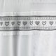 image 3 of Tyrone Textiles Lucy Embroidered Heart Kitchen Window Set Curtain Pair with Frill Edging and Matching Tie Backs (Black,48"(122cm))