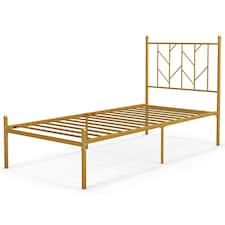 COSTWAY 3FT Single Metal Bed Frame Slatted Platform