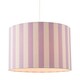 image 2 of Lavender Lilac and Oatmeal Linen Striped Lamp Shade with Fabric Inner Purple