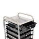 image 3 of 10 Drawer Storage Mobile Makeup Salon Trolley Portable Organiser | Black