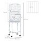 image 9 of PawHut Bird Cage for Budgie Finch Canary Parakeet W/ Stand Sliding Tray White