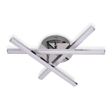 ValueLights Infinity Chrome Crossover Integrated LED Ceiling Light | Silver