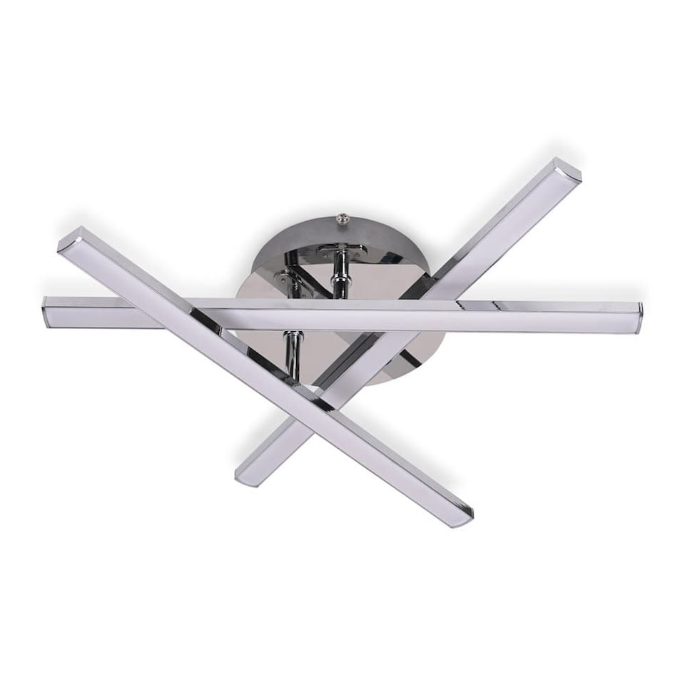 image 1 of ValueLights Infinity Chrome Crossover Integrated LED Ceiling Light | Silver