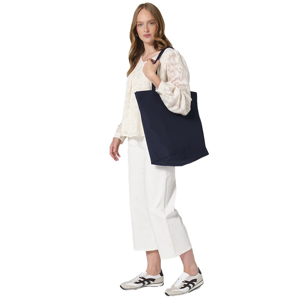 image 1 of Westford Mill Canvas Heavyweight Tote Bag | Blue | French Navy | 1