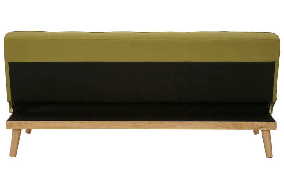 image 1 of Interiors by Premier 3 Seat Green Sofa Bed, Comfy Padded Velvet Seat, Built to Last Bedroom Sofa, Easy to Clean Lounge Sofa | Green | Three Seater