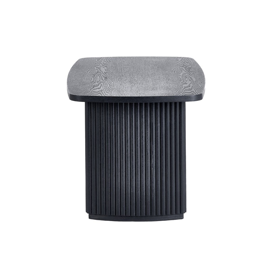 image 1 of Louis Fluted Compact Coffee Table - Black
