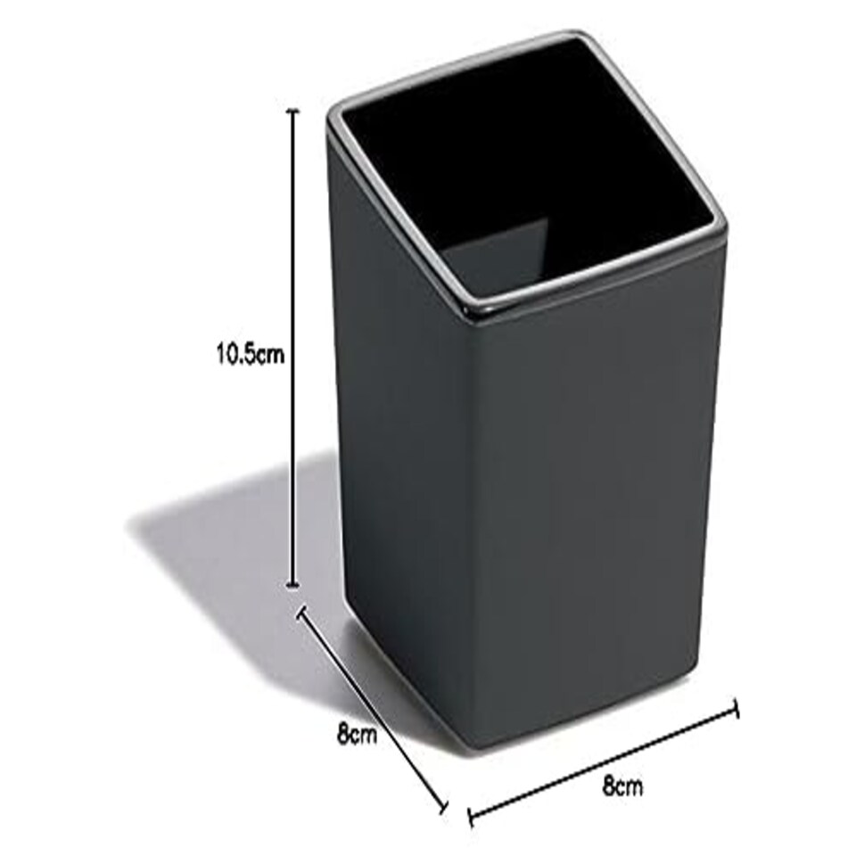 image 1 of Durable 761458 VARICOLOR Smart Office Pen Cup, Desk Top Pen Storage - Charcoal