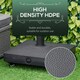 image 5 of Outsunny 20kg Heavy Duty Garden Parasol Base with Wheels for Patio Deck Black
