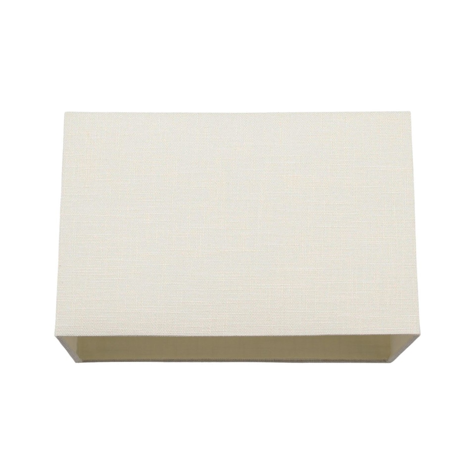 image 1 of Large Rectangular Cream Linen Fabric Lamp Shade for Table and Floor Lamp Bases | Cream | Cream | 1