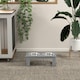 image 6 of PawHut Raised Dog Bowls Pet Feeder Raised Elevated Stainless Steel Food Grey