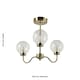 image 8 of Set of 2 Totley - Antique Brass Ceiling Lights with Clear Glass Shades