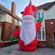 image 4 of Giant: 20ft (6m) Outdoor Inflatable Light up Christmas Gonk with Raised Arm & LEDs