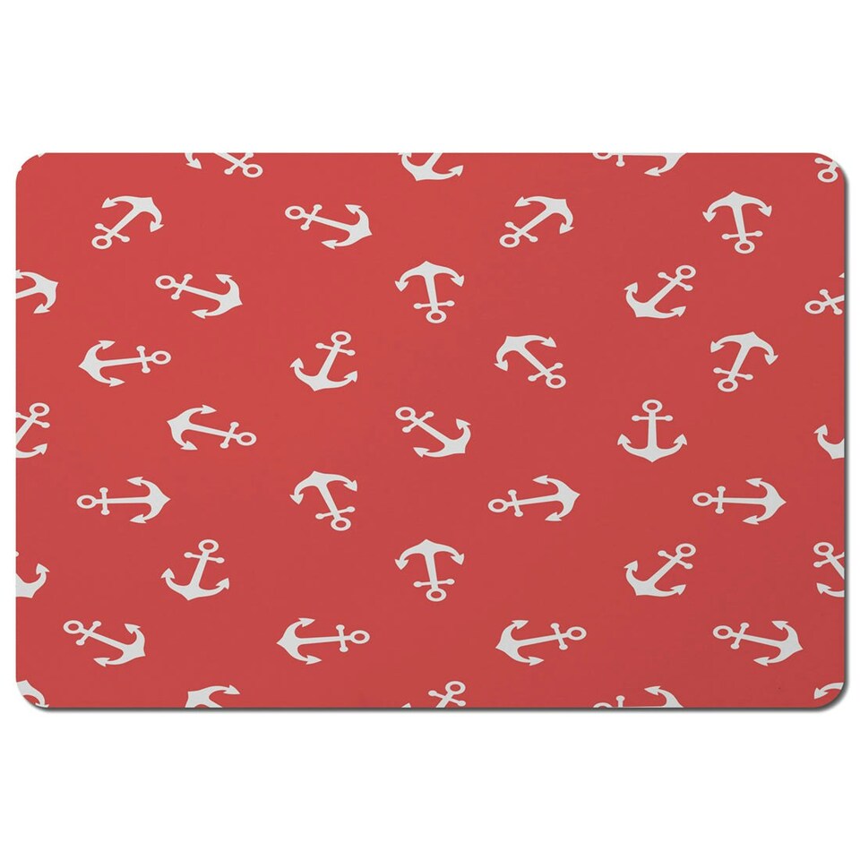 image 1 of Anchors on Red Background (Placemat)