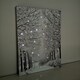 image 1 of 40 x 30cm Touch Operated Christmas Winter Avenue Fibre Optic Light Up Wall Canvas