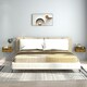 image 7 of HOMCOM Floating Nightstand Set of 2, Nightstand with Drawer