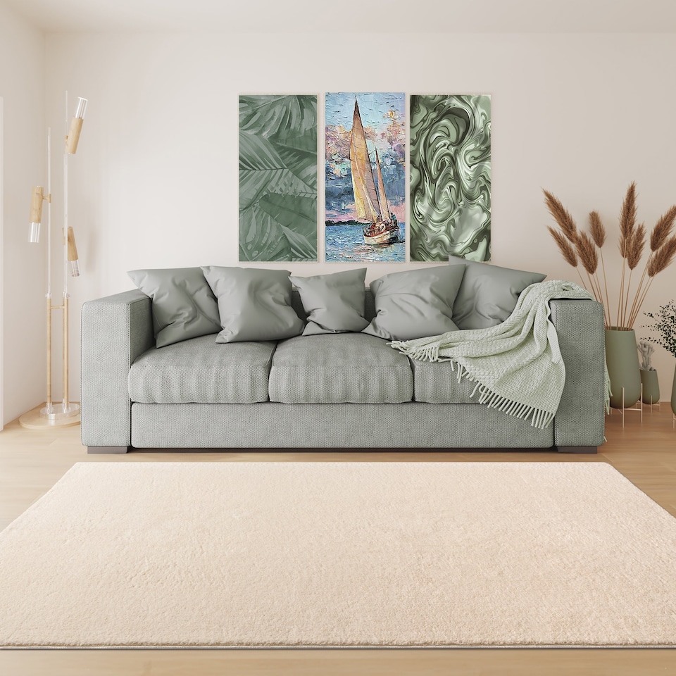 image 1 of RUGLENZA HOME -  STELLA SHAGGY RUG - 22 MM - CREAM - 120 x 170 CM