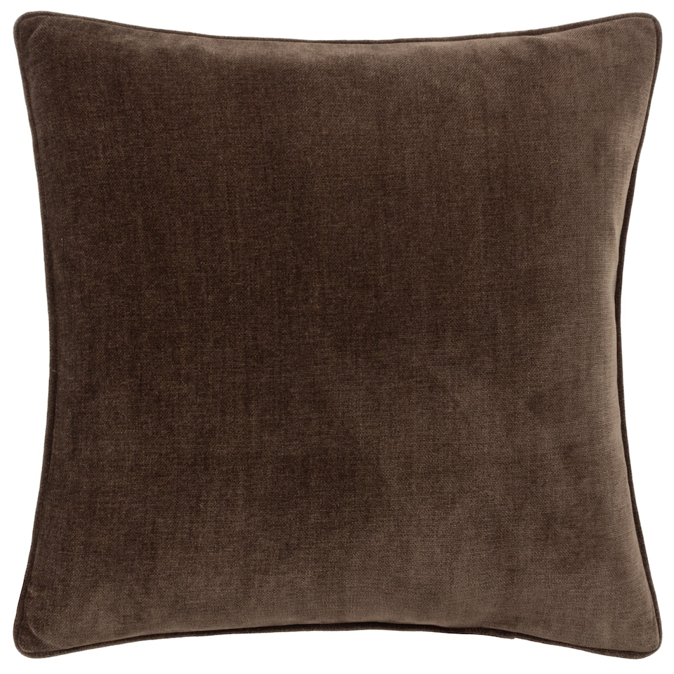 image 1 of Yard Heavy Chenille Piped Cushion | Brown | Brown | 50 x 50cm | 1