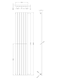image 8 of Lucia Square Vertical Single Panel Radiator, 1800mm x 354mm Anthracite | Grey | Anthracite | 1