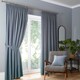 image 1 of Fusion Dijon Pencil Pleat Curtains Blue
