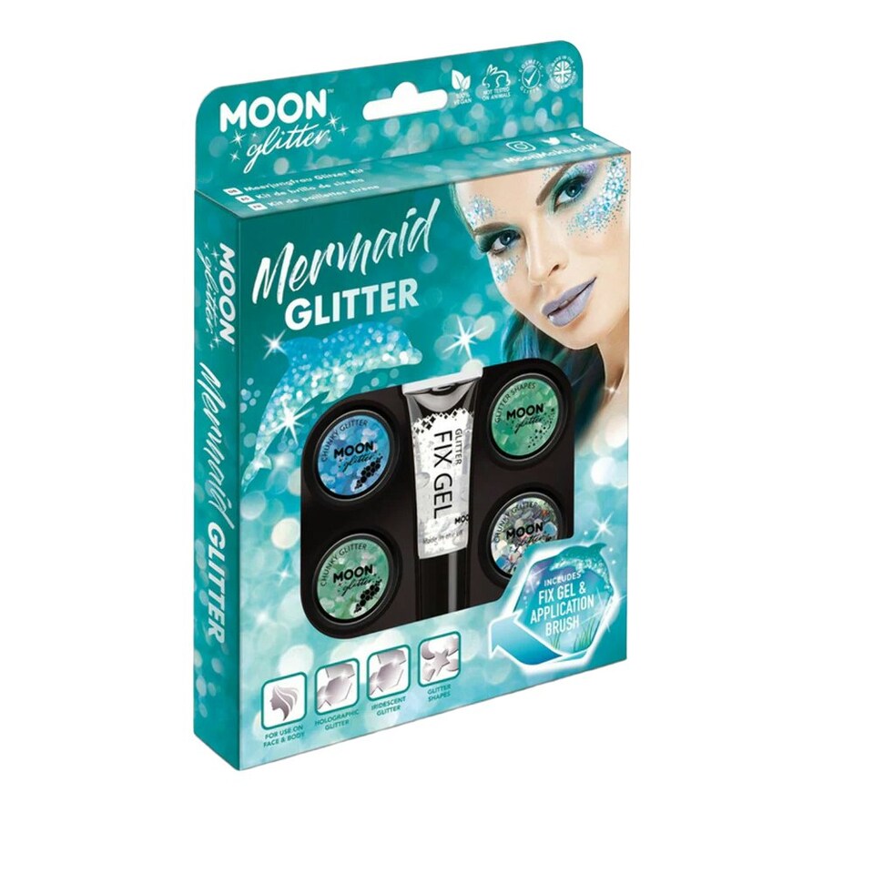 Moon Glitter Mermaid Make-Up Set Set - Multicoloured - One Size