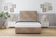image 2 of Sloomy Texas Mink Naples Divan Bed Base No Drawers With 26 Inch Strutted Headboard | Brown | Mink | Double | 1