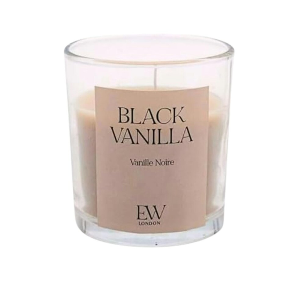 image 1 of Marco Paul Vanilla Scented Glass Jar Candle 8cm Brown