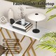 image 8 of COSTWAY Faux Marble Console Table 100 cm Modern Entryway Table Narrow Foyer Table