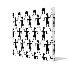 Tribal art, Egyptian vintage ethnic (Canvas Print) 91cm x 91cm