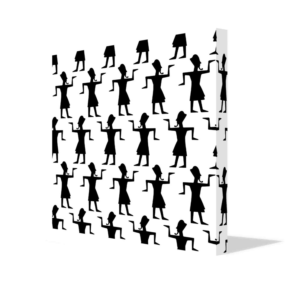 image 1 of Tribal art, Egyptian vintage ethnic (Canvas Print) 91cm x 91cm