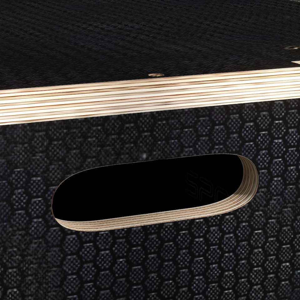 image 1 of SPORTNOW 41/51/61cm Pylometric Jump Box, Wooden Pylo Box for Home Gym | Black