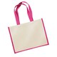 image 2 of Westford Mill Classic Jute Shopper Bag - Fuchsia - One Size