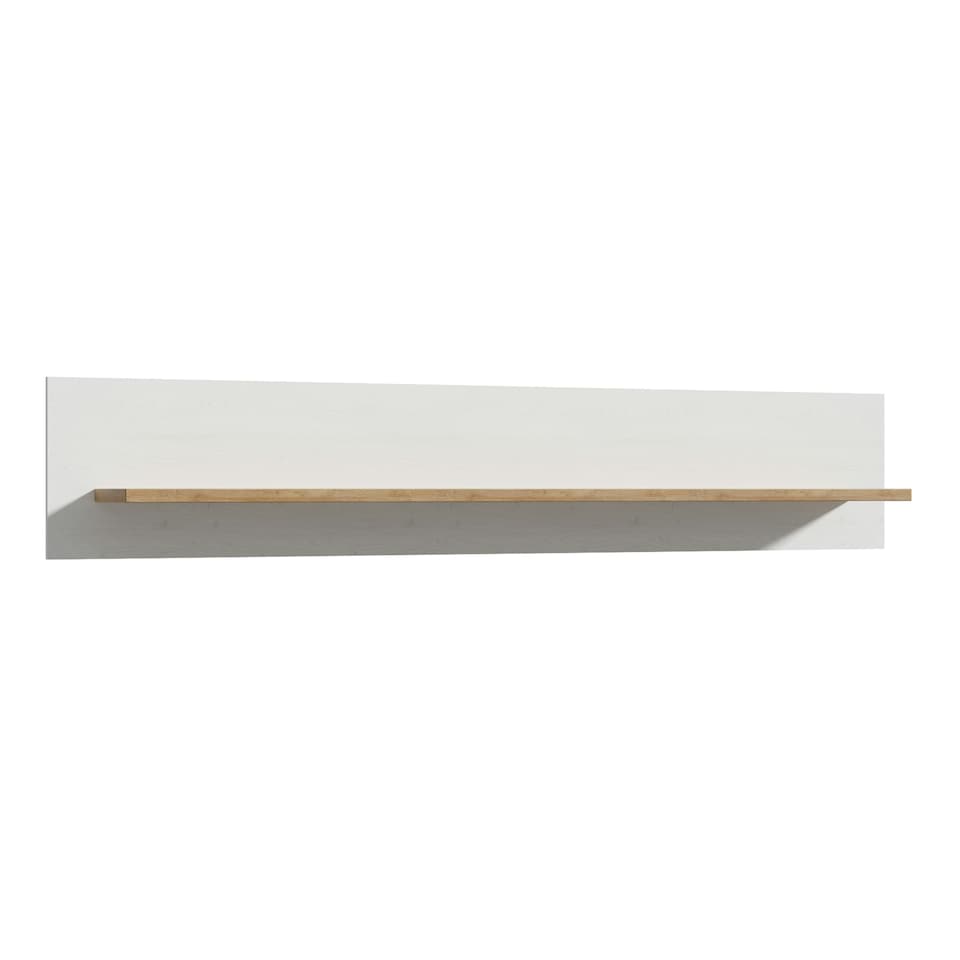 image 1 of Bohol 160cm Wall Shelf in Riviera Oak/White