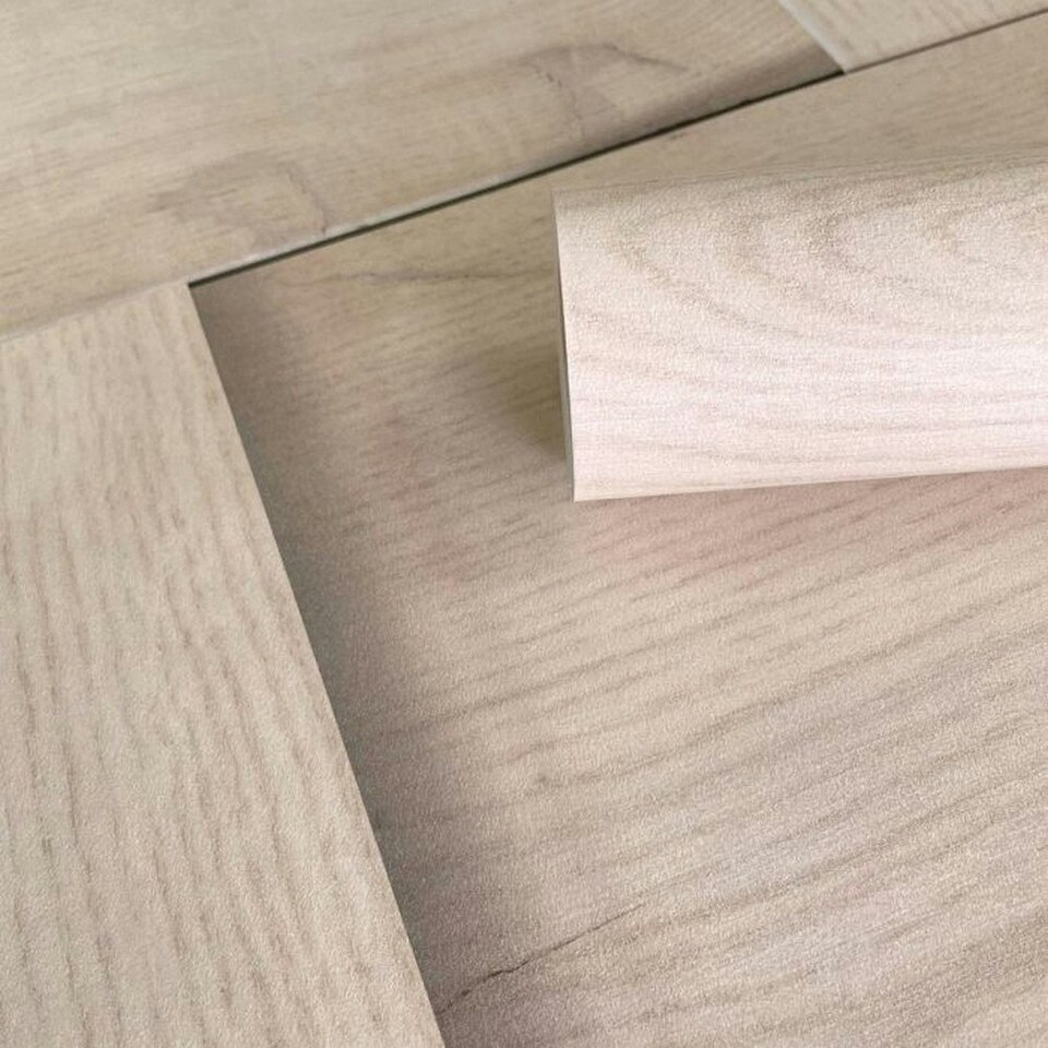 image 1 of Debona Harrow Weave Wood Panel Wallpaper - Beige - 32.1ft x 21in Brown