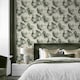 image 5 of Elysian Floral Green & Gold Wallpaper Green