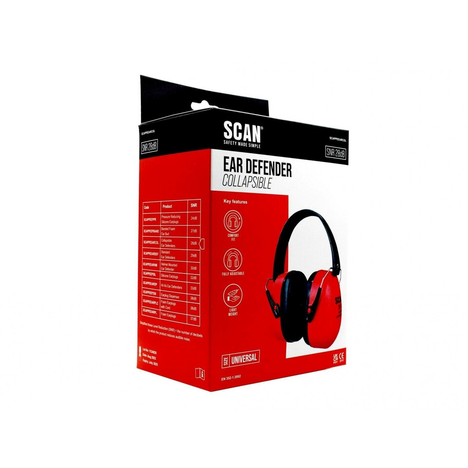 image 1 of Scan Collapsible Ear Defenders - Multi Colour - One Size Multi | One Size