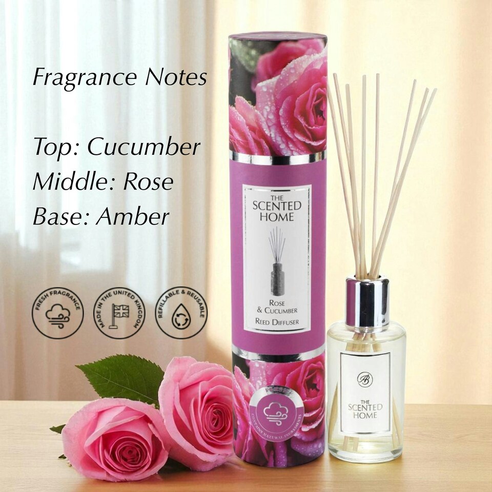 image 1 of Ashleigh & Burwood Rose & Cucumber Reed Diffuser 150ml