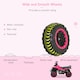 image 2 of HOMCOM No Power Quad Toddler Ride on Car Foot-to-Floor Sliding Pink