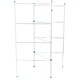 image 2 of Home Vida 3 Fold Airer Freestanding Metal Folding Clothes Drying Rack