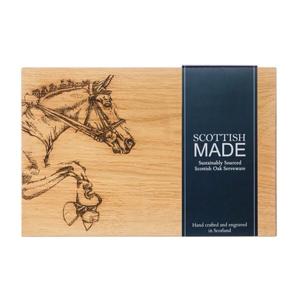 image 1 of The Just Slate Company Horse 30cm Oak Serving Board