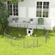 image 9 of PawHut Rabbit Hutch, Bunny Cage Outdoor Wooden House w/ Asphalt Roof, Grey