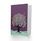 image 2 of Blooming Tree Flowers Birds Purple Sky Folk Art Art Card