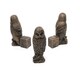 image 1 of Tawny Owl Plant Pot Feet - Set of 3 - L8 x W4.5 x H9.5 cm Grey